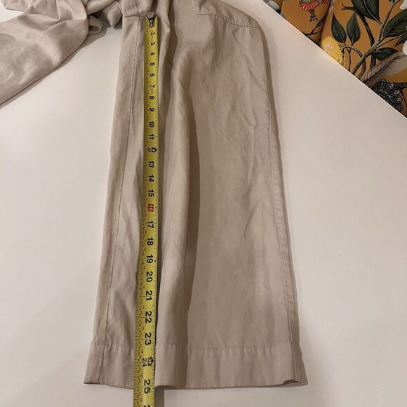 Marine Layer Jumpsuit Womens Small Beige Short Sleeve Button Front Utility - Picture 10 of 11